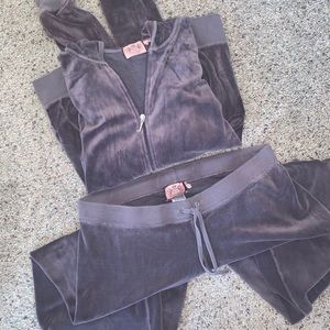 Juicy Couture Velour Tracksuit - Grey
